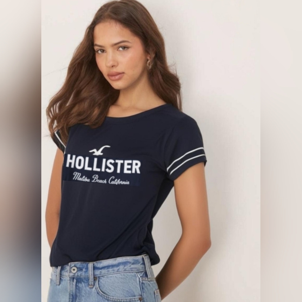 Hollister Blue Baseball Tee Shirt